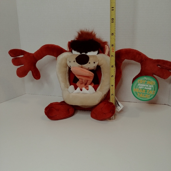 Talking Looney Tunes Plush Taz Devil 9in Tall - Picture 4 of 9